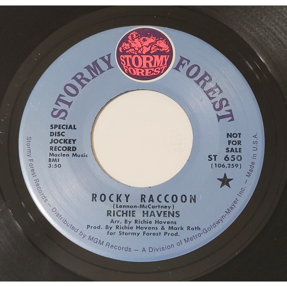 Richie Havens Rocky Raccoon / Stop Pulling And Pushing Me 45 RPM Promo EX '69